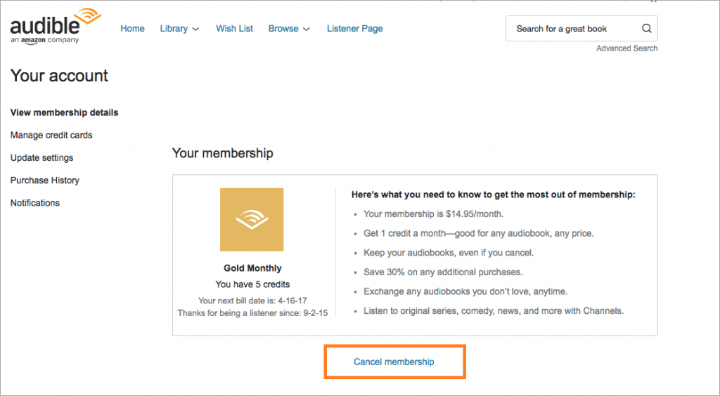 How to Cancel Audible Trial